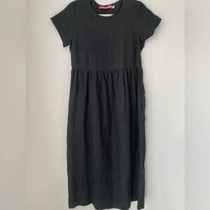 Pyne & Smith Dress Women’s XS Black Linen No. 17 Pockets